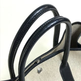 Hermes Bag Hand Bag Tote Bag Black x Natural