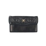 Chanel Matelasse Shoulder Bag Lambskin Black Women's CHANEL Chain