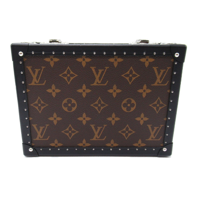 Louis Vuitton LOUIS VUITTON Clutch Box Shoulder Bag Coated Canvas Monogram Macassar Women's Black M20252