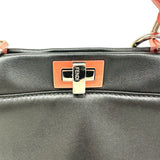 FENDI 8BN244 Peekaboo Handbag Black Women's