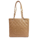 Chanel Coco Mark Chain Bag Tote Caviar Skin Women's CHANEL