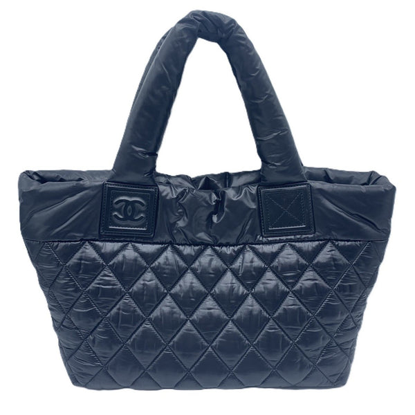 Chanel Coco Cocoon Tote Bag Nylon Black 17 Series 8610 Women's