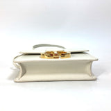 Christian CHRISTIAN DIOR CDHardware Pochette Crossbody pouch Shoulder Bag White Gold