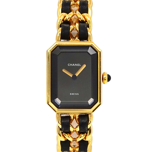 CHANEL Premiere S size H0001 Ladies watch Black Gold Quartz