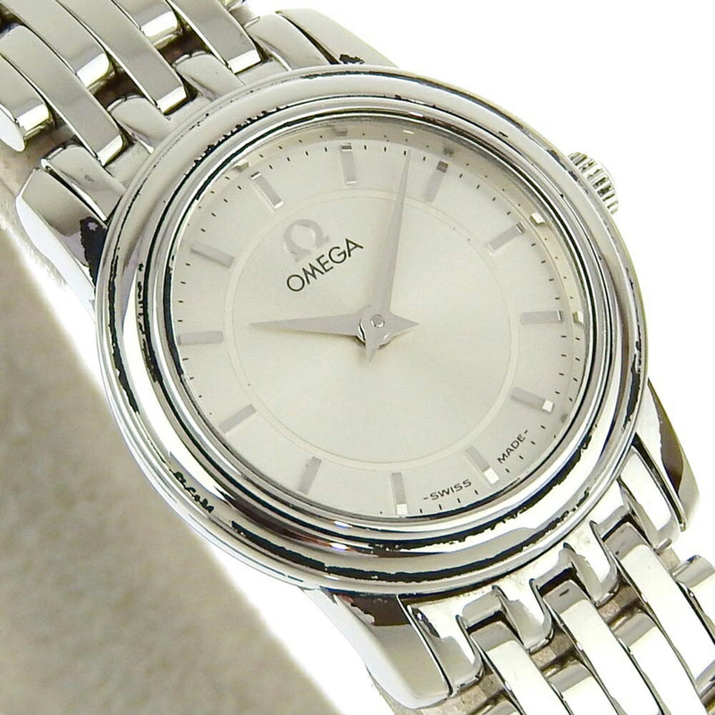 OMEGA De Ville Watch 4570.31 Stainless Steel Quartz Analog Display Silver Dial Ladies