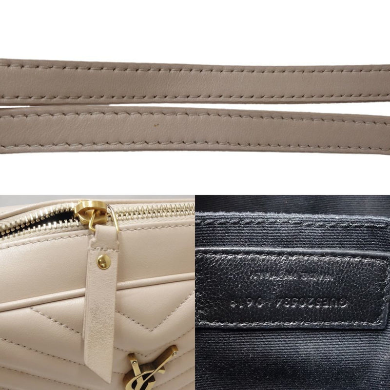 SAINT LAURENT Saint Laurent Paris Lou Camera Bag 520534 Crossbody Shoulder Leather Beige 450106