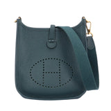 Hermes Evelyn TPM Shoulder Bag Taurillon Clemence Green Women's HERMES