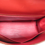 HERMES Kelly 32 inner sewn handbag Red Box calf leather Calfskin (cowhide)