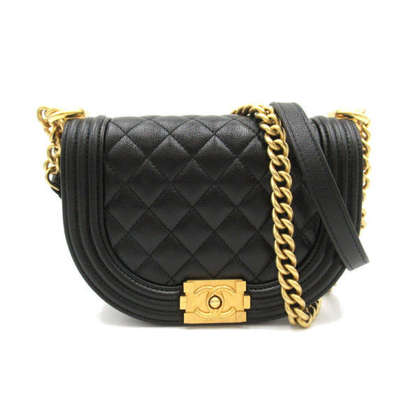 CHANEL Boy Chanel Chain Shoulder Bag Caviar Skin (Grained Calf) Women's Black