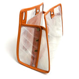 Fendi Customization Bag Peekaboo Cover Hand Bag Orange x clear