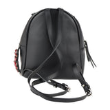 With FENDI Fendi visor way bijou By The Way rucksack daypack 8BZ036 leather crystal black backpack mini-bag steering wheel