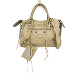 Balenciaga Town 240579 Women's Leather Handbag,Shoulder Bag Beige