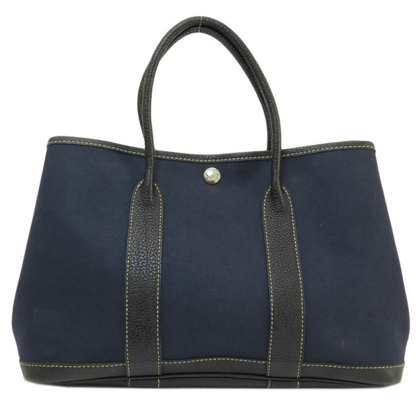 Hermes Garden TPM Navy Tote Bag Toile Officier Women's