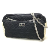 Chanel Quilted Bag Chain Shoulder Bag Black White