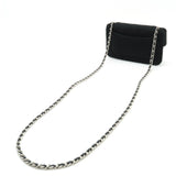 CHANEL Chanel Matelasse Coco Mark Eco Bag Tote Chain Shoulder Cotton Jersey Nylon Leather Black AP2095