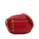 Celine C Small Camera Bag Shoulder Red Leather Women's CELINE