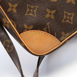 Louis Vuitton Danube Monogram Shoulder Bag, Coated Canvas, Leather, Women's, Brown, M45266