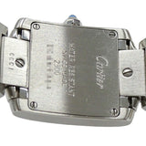 Cartier Women's Tank Francaise Watch SM Quartz Stainless Steel SS W51008Q3 Silver Ivory Polished