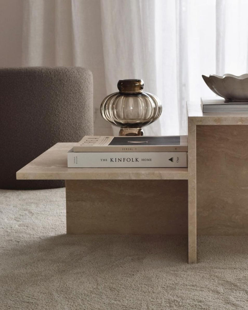 Distinct coffee table, travertine