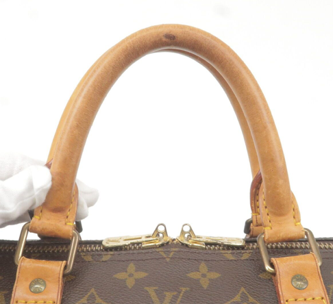Louis Vuitton Monogram Speedy 30 Leather Fabric Brown Handbag 890