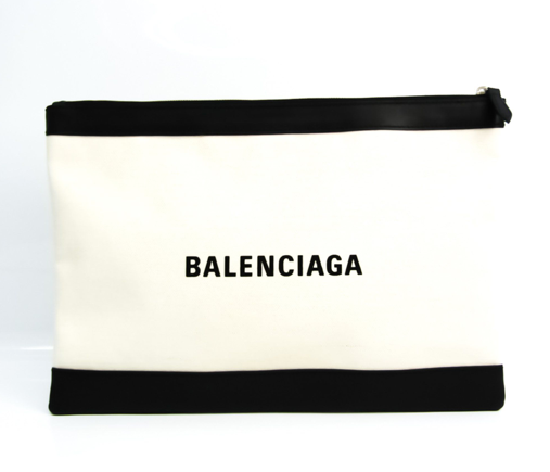 Balenciaga Navy Cabas clutch bag