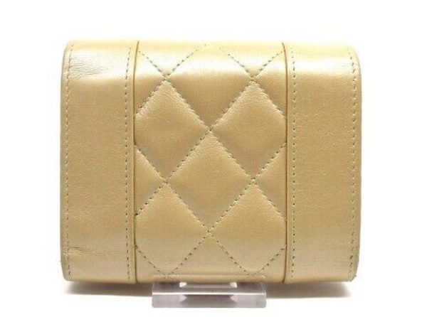 Chanel Mademoiselle Trifold Wallet Gold Hardware