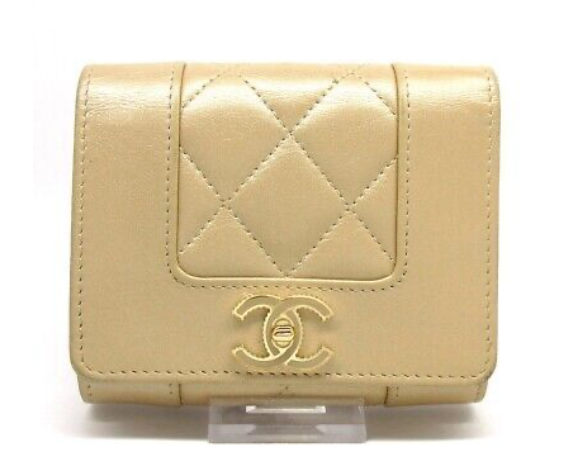Chanel Mademoiselle Trifold Wallet Gold Hardware – Brandera Luxury Vintage