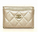 Chanel Timeless Rose Gold Lammleder Kartenetui Gold Hardware